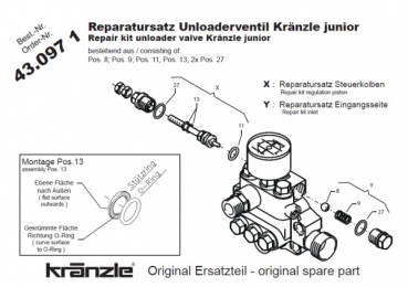 Kränzle Reparatur-Satz für UL junior