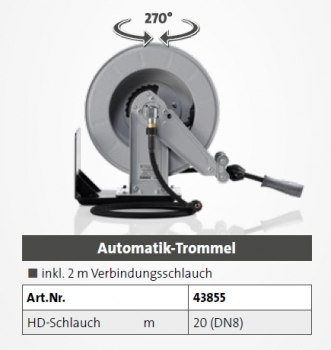 Kränzle Schlauchtrommel grau Automatik