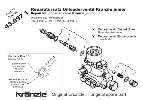 Kränzle Reparatur-Satz für UL junior